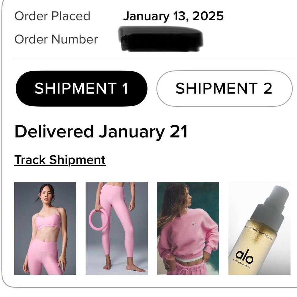 Alo-yoga Women's Pink Leggings - Picture 5 of 5